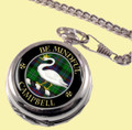 Campbell Of Cawdor Clan Crest Round Shaped Chrome Plated Pocket Watch