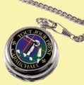 Carmichael Clan Crest Round Shaped Chrome Plated Pocket Watch