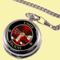 Brodie Clan Crest Round Shaped Chrome Plated Pocket Watch