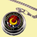 Arnott Clan Crest Round Shaped Chrome Plated Pocket Watch