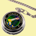 Armstrong Clan Crest Round Shaped Chrome Plated Pocket Watch