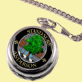 Anderson Clan Crest Round Shaped Chrome Plated Pocket Watch