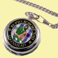 Aikenhead Clan Crest Round Shaped Chrome Plated Pocket Watch