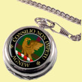 Agnew Clan Crest Round Shaped Chrome Plated Pocket Watch