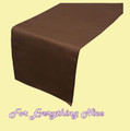 Chocolate Brown Polyester Wedding Table Runners Decorations x 25 For Hire