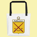 Your French Coat of Arms Surname Double Sided Polyester Custom Tote Bag