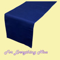 Navy Blue Polyester Wedding Table Runners Decorations x 5 For Hire