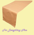 Peach Polyester Wedding Table Runners Decorations x 5 For Hire
