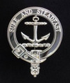 Clark Clan Badge Polished Sterling Silver Clark Clan Crest