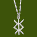 Protection Runic Symbol Themed Pewter Pendant