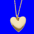 Heart Love Themed Polished Bronze Pendant