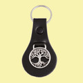 Tree Of Life Stylish Pewter Celtic Knotwork Leather Key Ring