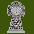 Knox Celtic Cross Knotwork Antiqued Stylish Pewter Clock