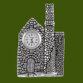 Cornish Engine House Antiqued Stylish Pewter Clock