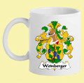 Weinberger German Coat of Arms Surname Double Sided Ceramic Mugs Set of 2