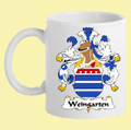 Weingarten German Coat of Arms Surname Double Sided Ceramic Mugs Set of 2