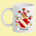 Weinzierl German Coat of Arms Surname Double Sided Ceramic Mugs Set of 2