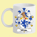 Weise German Coat of Arms Surname Double Sided Ceramic Mugs Set of 2