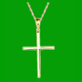 Cross Simple Highly Polished 14K Yellow Gold Pendant