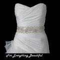 Rhinestone Sequin Beaded Organza Bridal Belt Wedding Sash