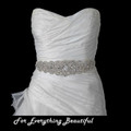 Fantasy Starburst Rhinestone Crystal Beaded Ribbon Bridal Belt Wedding Sash