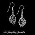Spirit of Scotland Thistle Double Sided Floral Emblem Sterling Silver Earrings