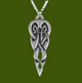 Celtic Merlins Spear Open Knotwork Stylish Pewter Pendant