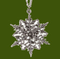 Snowflake Winter Themed Stylish Pewter Pendant