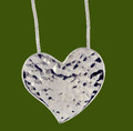 Heartbeat Hammered Heart Themed Small Stylish Pewter Pendant