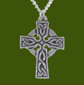 St Petroc Celtic Cross Knotwork Small Stylish Pewter Pendant