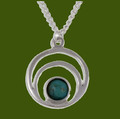 Centric Circles Turquoise Small Stylish Pewter Pendant