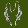 Shoal Of Fish Marine Creature Drop Sheppard Hook Stylish Pewter Earrings