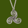 Celtic Triscele Entwined Open Knotwork Stylish Pewter Pendant