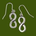 Infinity Knot Sheppard Hook Stylish Pewter Earrings