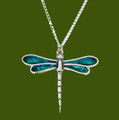 Dragonfly Enamel Insect Themed Stylish Pewter Pendant