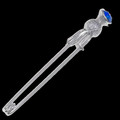 Thistle Flower Bud Blue Glass Stone Chrome Plated Kilt Pin