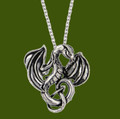 Winged Dragon Mystical Creature Themed Small Stylish Pewter Pendant
