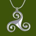 Celtic Triscele Bevelled Open Polished Stylish Pewter Pendant