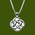 Celtic Square Infinity Knotwork Design Stylish Pewter Pendant 