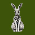 Hare Celtic Open Knotwork Animal Themed Stylish Pewter Brooch