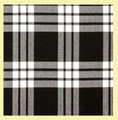 MacFarlane Black White Ancient Springweight 8oz Tartan Wool Fabric