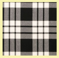 MacFarlane Black White Modern Springweight 8oz Tartan Wool Fabric