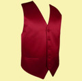 Scarlet Red Formal Groomsmen Groom Wedding Vest Mens Waistcoat 