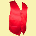 Cherry Red Formal Groomsmen Groom Wedding Vest Mens Waistcoat 