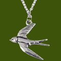 Flying Swift Bird Themed Stylish Pewter Pendant