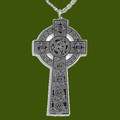 Kaleidoscope Celtic Cross Knotwork Large Stylish Pewter Pendant
