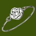 Celtic Infinity Knot Symbol Silver Plated Clip On Bangle