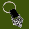 Wolf Head Celtic Knotwork Stylish Pewter Celtic Knotwork Key Ring