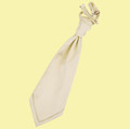 Champagne Mens Plain Satin Pre-tied Ruche Wedding Cravat Necktie 