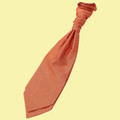 Copper Mens Plain Shantung Pre-tied Ruche Wedding Cravat Necktie 